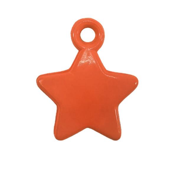 pingente laranja estrelas